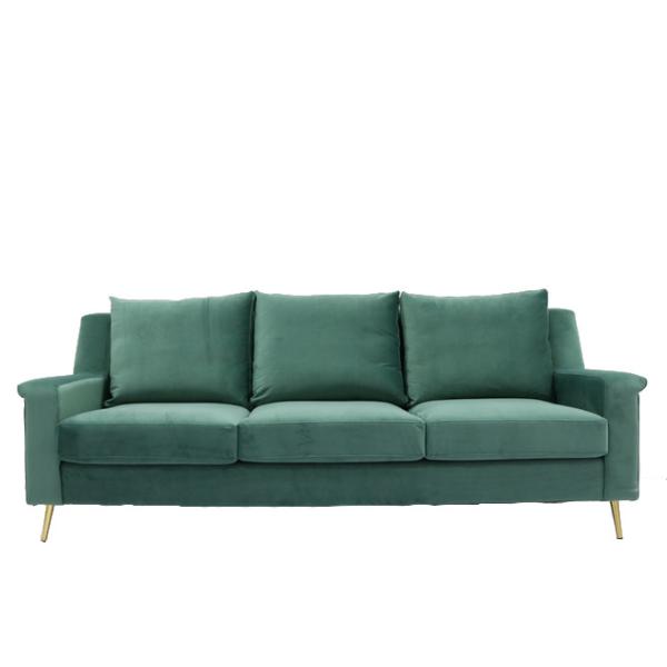 Forest Green ODM Living Room Sofa With Metal Leg