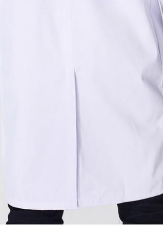 155 GSM Polyester 80% Cotton 20%White Plain Woven Patch Pocket Long Sleeve Doctor Medical Uniform