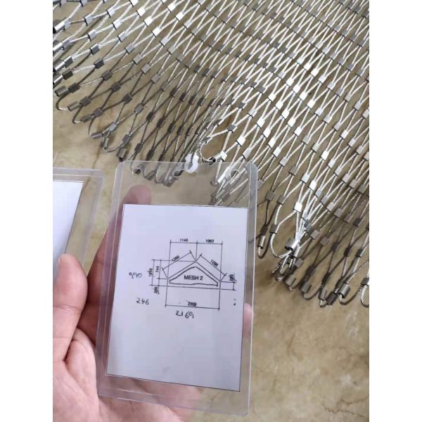Wholesale 80*80MM 2MM Wire Diameter Diamond-shaped 316 Stainless Steel Rope Mesh Net for Helideck Safety Woven Cut-to-Order