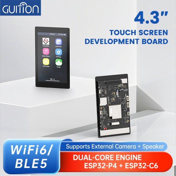 JC4880P443C_I_W Écran IPS plein écran 4,3 pouces ESP32P4/C6 double cœur carte de développement 480 × 800 tactile capacitif
