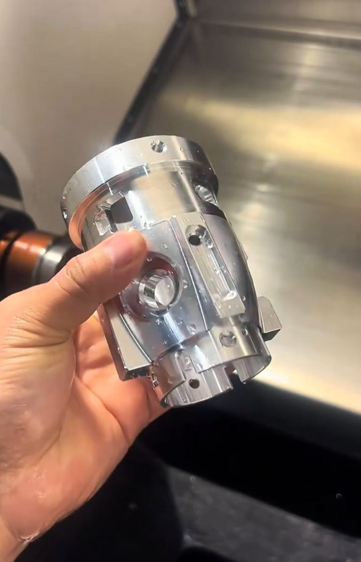 Turn-mill composite part machining
