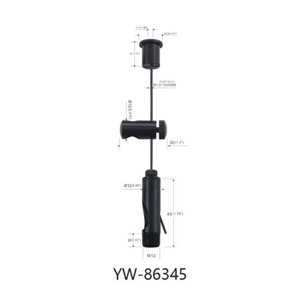 Electroplating Matt Black Ceiling Light Cable Suspension Systems YW86344