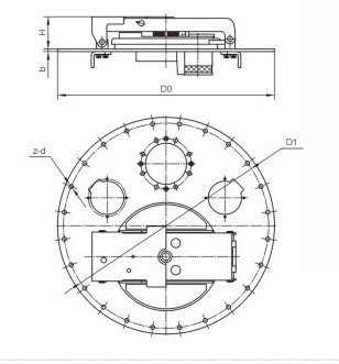 Safe And Reliable Truck Spare Parts Tank Manlid Manhole Cover GETC801B-560/580