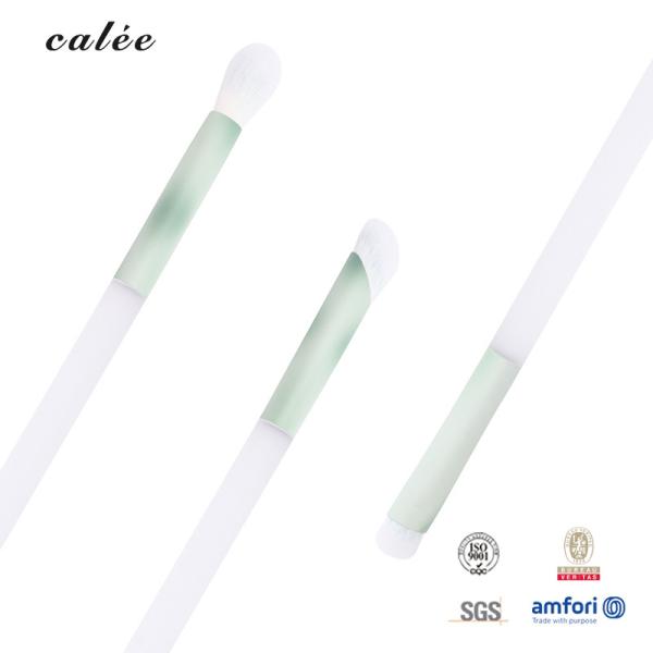 3pcs escova de maquiagem de olhos personalizado cabelo sintético e manuseio de plástico caixa de embalagem de PVC