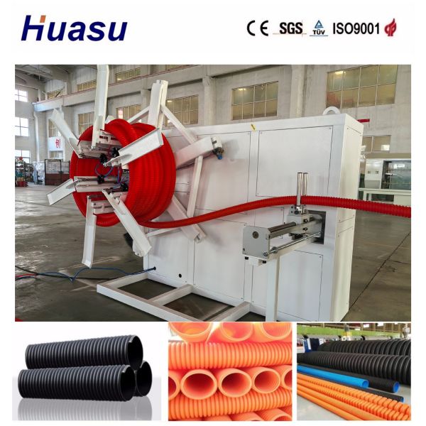 30-200mm HDPE PE PVC PP Single Wall Corrugated Pipe Extrusion Line with PLC Control System for Durable Pipes