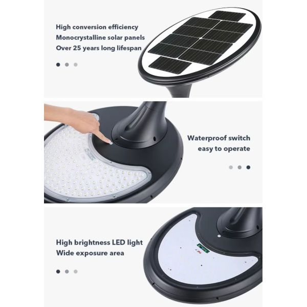 Solar Path LED Garden Lights Auto Dimming Solar LED Garden Lights with 3 Lighting Modes
