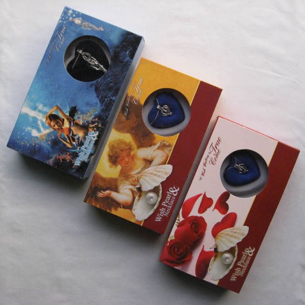 DIY Wish Pearl Necklace Gift Box With Mermaid Design suitable for sending girl friend
