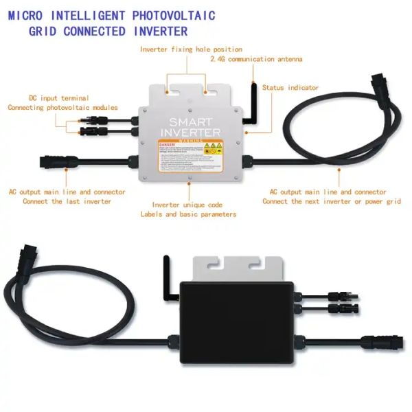 Solar Plug N Power Gateway Bdg 256 110V 220V 240V 700W Solar Micro Inverter On Grid Tuya Smart Solar Micro Pv Inverter