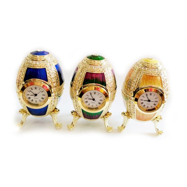 Enamel Faberge Easter Egg Jewelry Box Metal Decorative Faberge Egg Jewelry Box Pewter Easter egg Russian trinket box