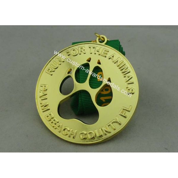 Race Ribbon Medals Enamel Customizabled Sports Medals For Company