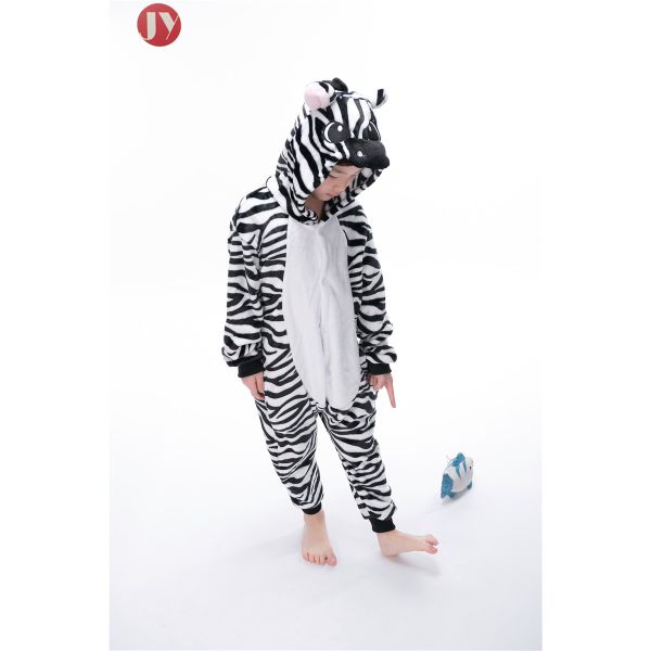 Wholesale Custom Animal Kids Pajamas zebra Girls Onesie For For Christmas Festival Breathable Quick Dry