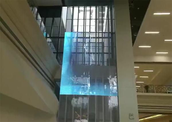 P3.9-7.8 Full Color Transparent LED Screens Outdoor Window Video For Advertising