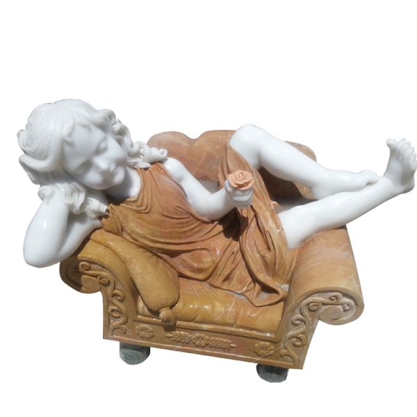 Child marble sculpture,colorful marble sculpture for garden,china sculpture supplier