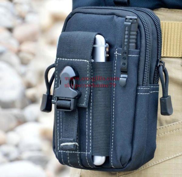 Outdoor Tactical Holster Military Molle Hip Waist Belt Bag Wallet Pouch Purse Phone Case with Zipper for iPhone 7/LG