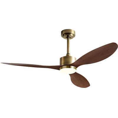 Ventilateur de plafond LED au design simple en or rose, ventilateur de plafond en plastique fantaisie avec télécommande