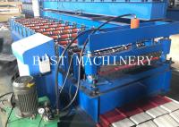 hoja conducida cadena de la techumbre del metal 3KW que hace la máquina con el sistema de control del PLC
