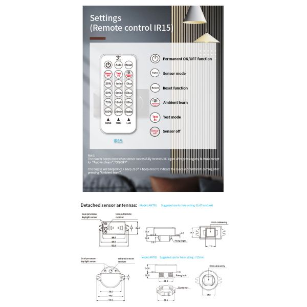 Отсоединенный датчик загрузки головы антенны переключатель микроволнового датчика движения