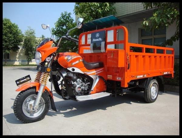 Triciclo adulto do uso da carga da motocicleta da roda da gasolina 250cc três motorizado