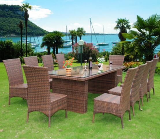 PE Rattan wicker chair patio Backyard table and chairs Leisure Aluminium Outdoor Garden chair