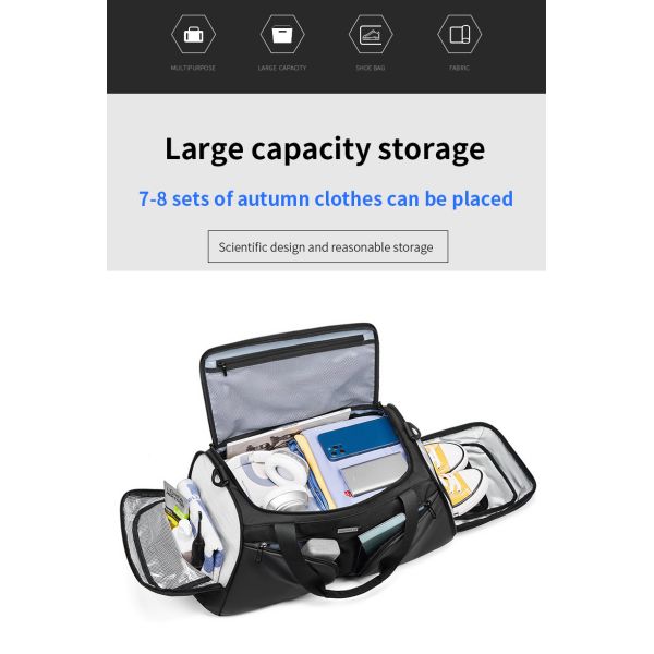 Спортивная сумка для путешествий с одним плечом большая емкость