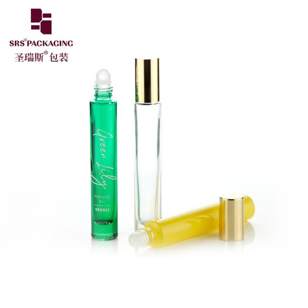 Round Clear Glass Roller Bottle 10ML for Perfume Essential Oil