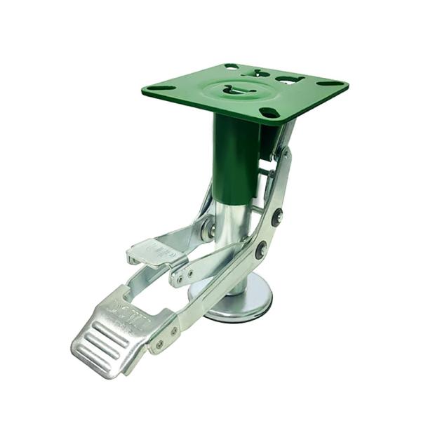 Rodas giratórias verdes Capacidade de carga de 300 kg Roda de aço galvanizado 151 mm Alturas para móveis