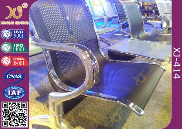 Polish Finish Upholstered Public Waiting Chairs For Government Seat Area