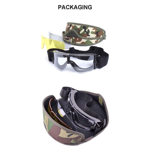 Bulletproof Military Safety Glasses Anti Fog Colorful Easy Cleaning Fashion Design