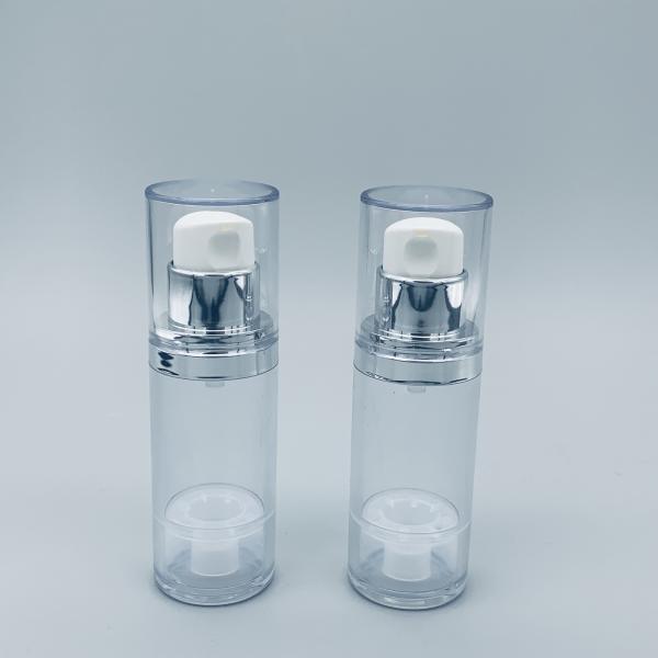 Silver transparent cosmetic packaging lotion essence PP airless lotion pump bottle