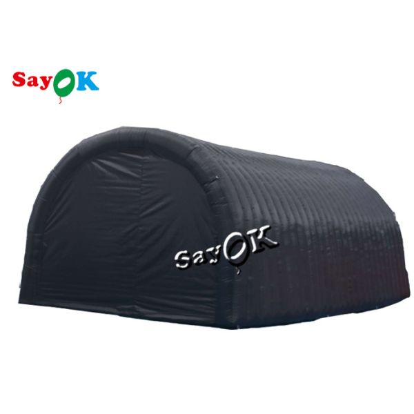 Go Outdoors Inflatable Tent ROHS 7.3m 24ft Black Inflatable Channel Tent With Door