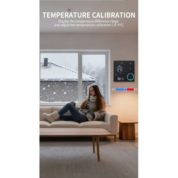 WiFi Knob Thermostat: Voice/App/Weekly Program, Child Lock, 16A
