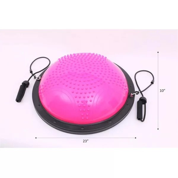 Inflatable Yoga Ball for Home Gym Workouts Exercise Half Ball for Balance Training Core Strength Fitness More