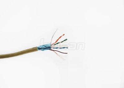 Cat6 o cabo de cobre flexível do ftp Sranded Cat6, ouro 50U chapeou o cabo do remendo de Cat6 RJ45