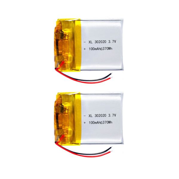 302020 3.7V100mAh Lithium Polymer Battery Rechargeable Lipo Cell for Bluetooth Earphone, Smart Watch, and Small Electronics