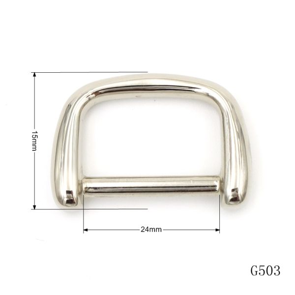 24mm Metal D Ring Zinc Alloy Square D Ring 1 Inch With Smooth Edge