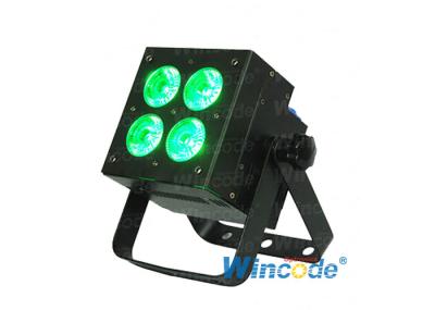 4×18W RGBWA+UV 6 em 1 LED Par Light, LED Flat Par Light, LED Uplight para Eventos de Dj de Casamento