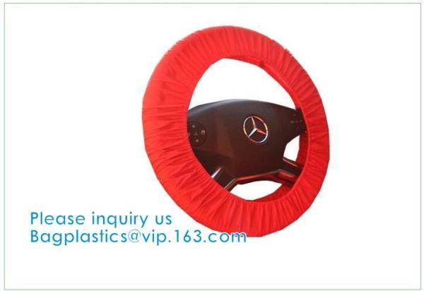 Reusable Cars Accessories,  Nylon Car Seat Covers, Universal For Car Shops, Steering Wheel Cover Fabric