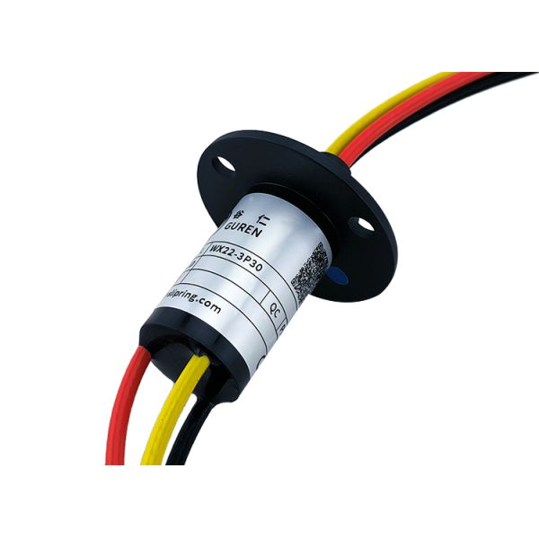 3 Wire Slip Ring 30A High Current Slip Ring With Flange 150rpm Rotation Speed