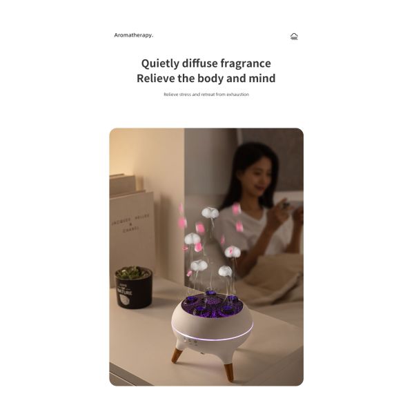 3D Simulated Flame Aromatherapy Diffuser with 250ml Capacity and Ultrasonic Technology