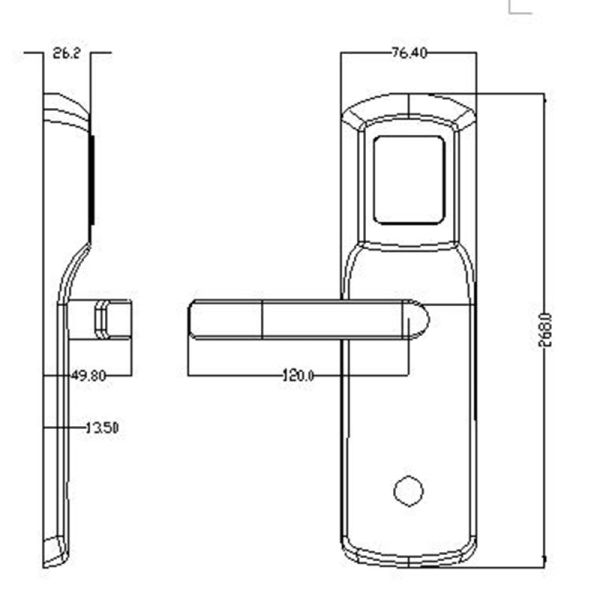 Интеллектуальный гостиничный электронный дверной замок Чистый никелевый отделка цилиндр из цинкового сплава