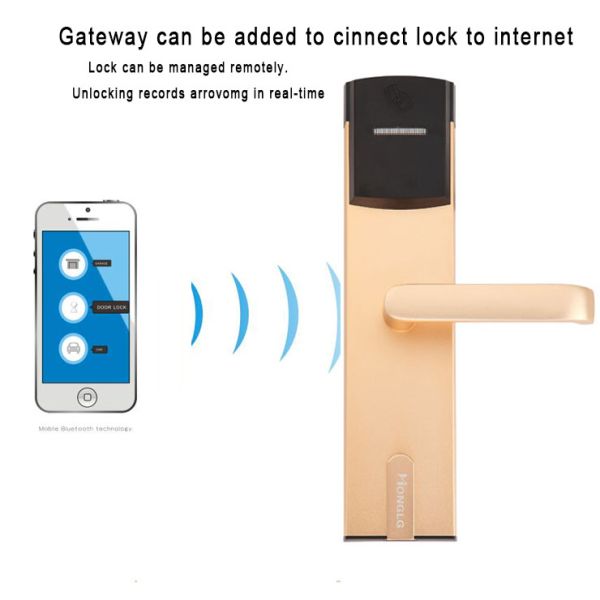 Розовый сталь RFID гостиничный замок без ключа Входная карта Дверные замки