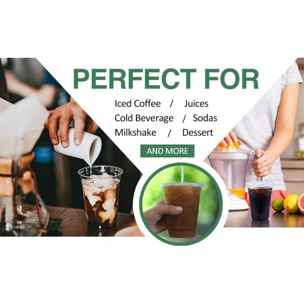 Wholesale 95mm Clear Plastic Cups PET Disposable Drinking Cups For Ice Coffee Juice Boba Точные пластиковые чашки для кофе