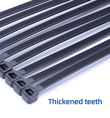 Nylon 66 Cable Tie Black 2.5*60mm UV Resistant For Machinery
