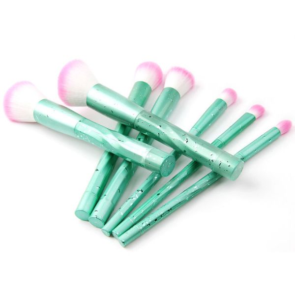 Пластиковый набор щетки макияжа 7pcs Taklon синтетический полный