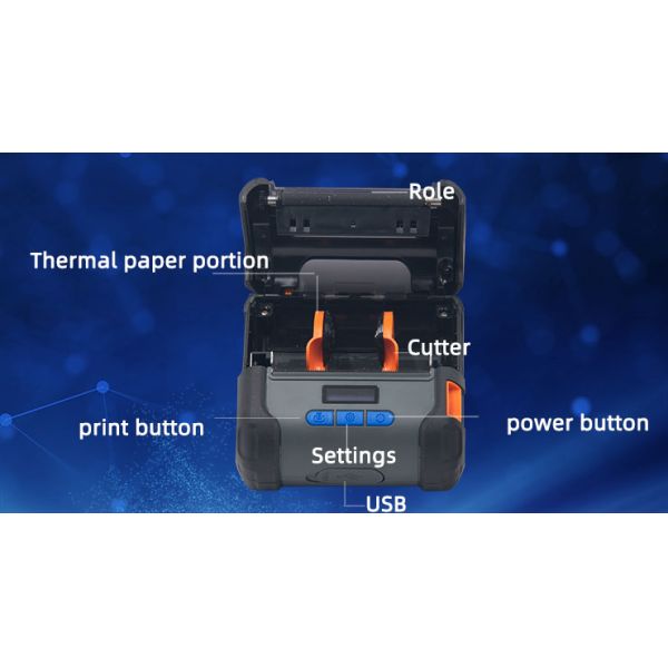 Принтер с 0,96 дюймовым OLED-дисплеем и регулируемым бумажным модулем