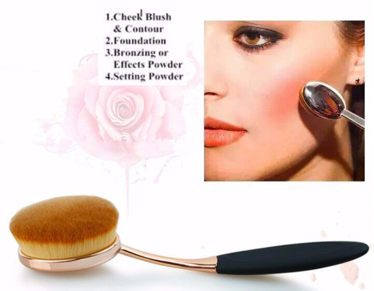 Beauty Toothbrush Looking Makeup Brushes Rose Gold Face Makeup Brush Set