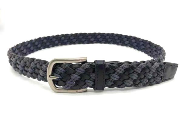 Webbing Woven Braid  3.5cm Mens Casual Leather Belt