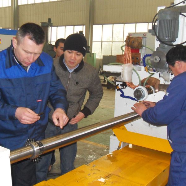 White / Blue Stainless Steel Wire Screen Welding Machine 7Kw Two Set Motor