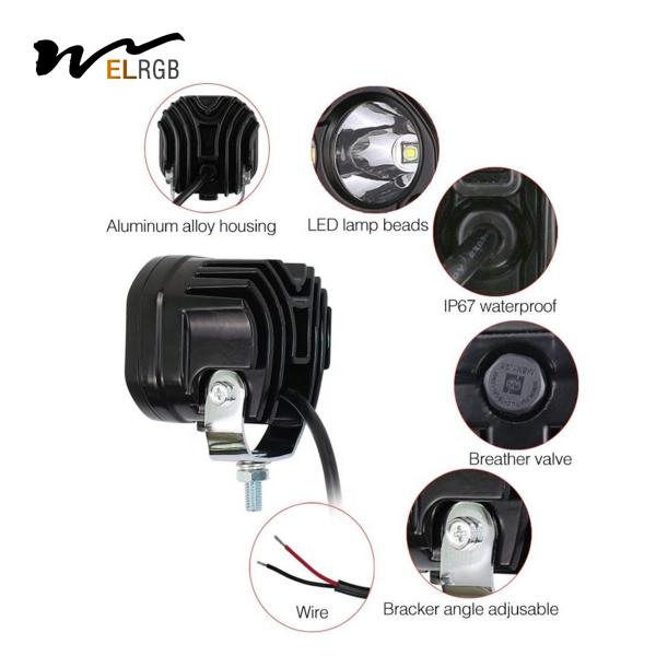 3 polegadas 40W Off Road Fog Lights 4x4 4000lm Car Laser Fog Lamp