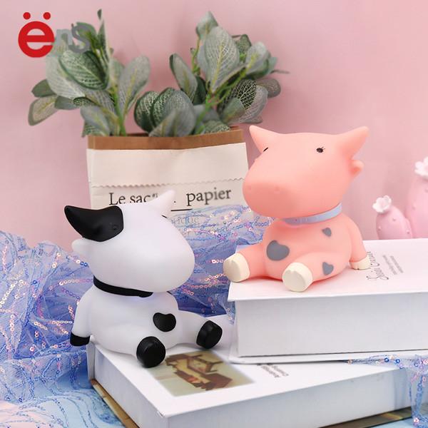 ENS Cow Cute Animal Night Lights Battery Power for Gift ODM OEM